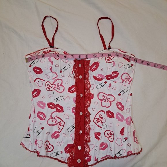 Dead Threads Date Night Flirty Blouse Valentines Womens Top Size M - Picture 15 of 16